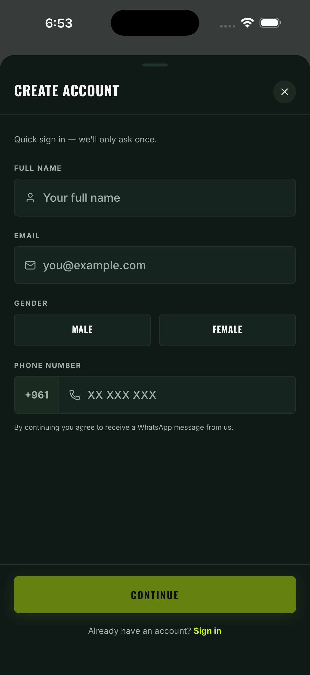 Kortz signup